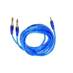 Cablu jack 3.5 stereo la 2x6.3 mono siliconat