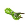 Cablu jack 3,5mm la jack 3,5mm textil verde fosforescent