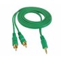 Cablu jack 3,5mm la 2RCA 3m verde