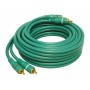 Cablu 2RCA la 2RCA 1,5m verde 4.0x8mm