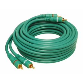 Cablu 2RCA la 2RCA 1,5m verde 4.0x8mm