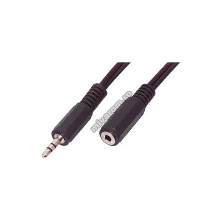Cablu jack 3,5mm la jack 3,5mm mama 5m